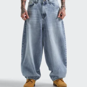 Jeans Azul Barrel Stone Fade