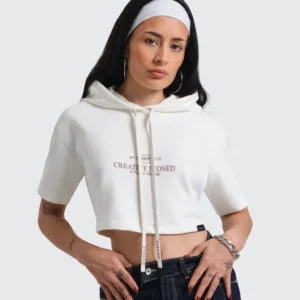 Crop Top Blackheat con Capucha
