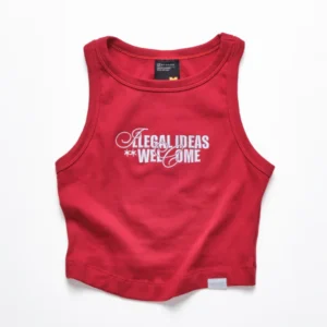 Crop Top Regular Street Red
