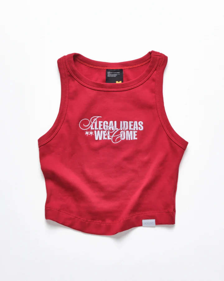 Crop Top Regular Street Red