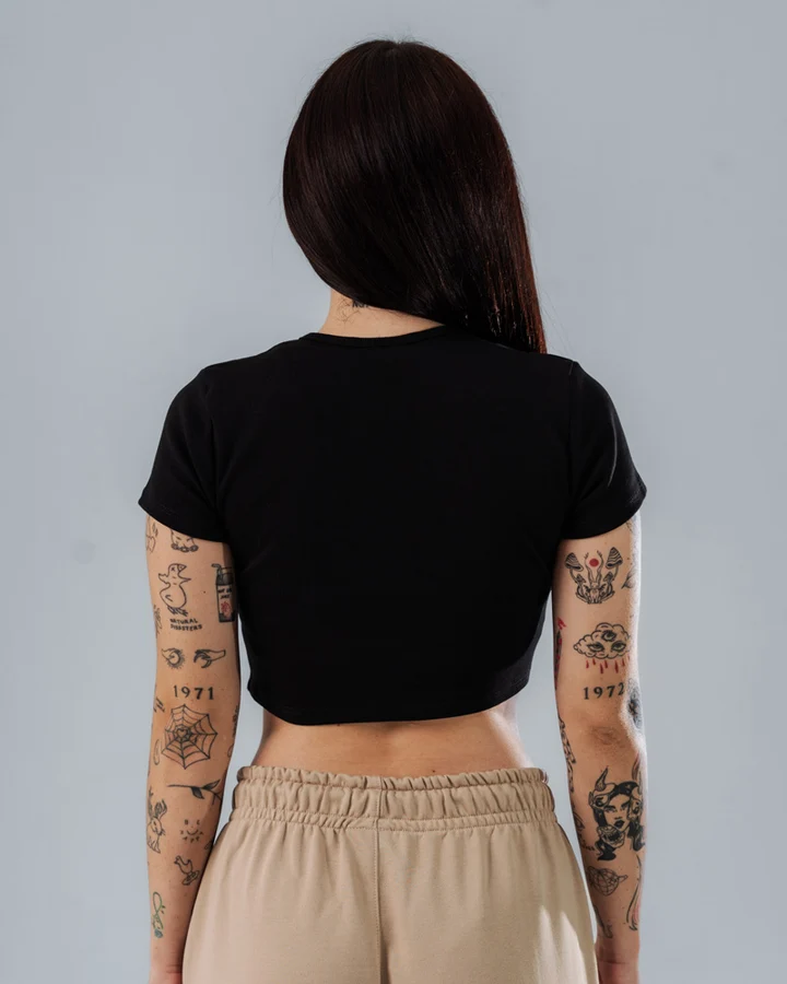 Crop Top Para Mujer Essential Black - Imagen 3