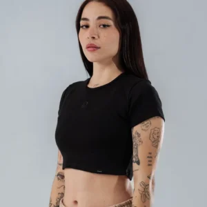 Crop Top Para Mujer Essential Black