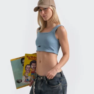 Crop Top Essential Azul